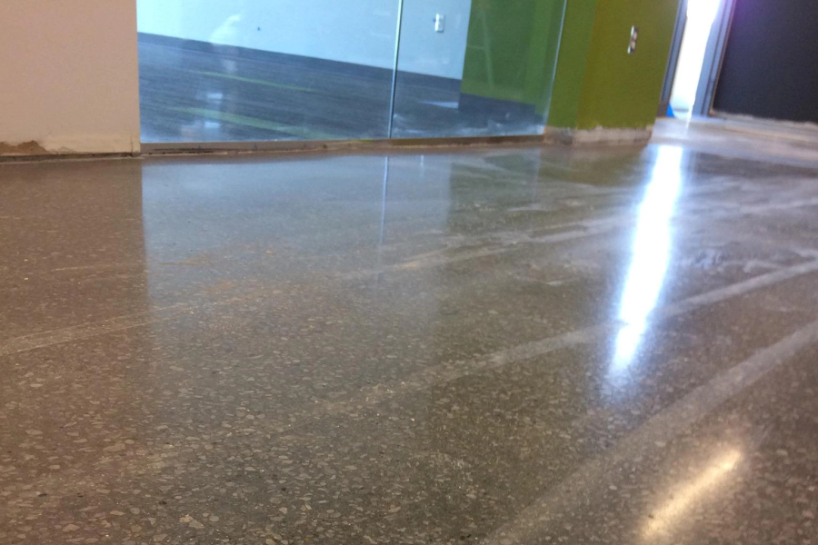 polished concrete floor installed in a commercial building kansas city mo